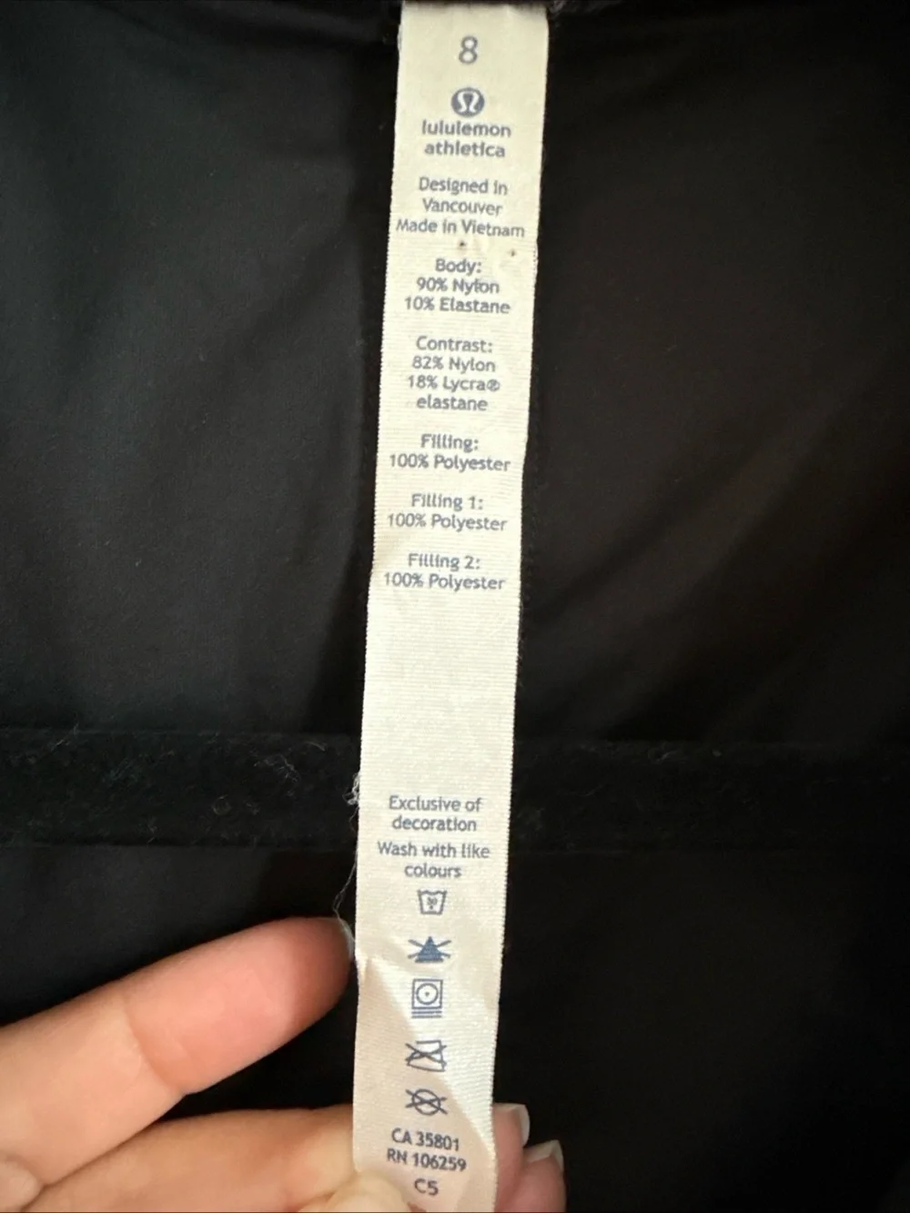 Lululemon Women’s Run For Cold Vest! Black Size 8